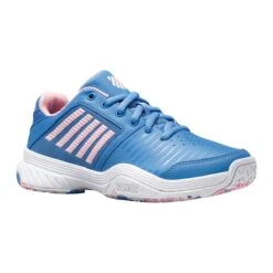 K-Swiss Court Express OMNI Junior Tennis Shoe (Blue/Pink/White) -Sports Gear Shop 86609 454.01