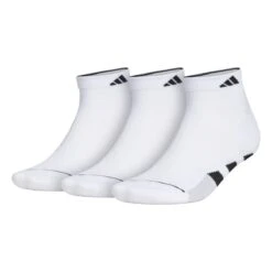 Adidas Men's Cushioned Low-Cut Socks (White)