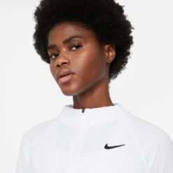 Nike Women's Victory Dri-FIT Long Sleeve Top (White/Black) -Sports Gear Shop CV4697 100 PHSYM001 3144