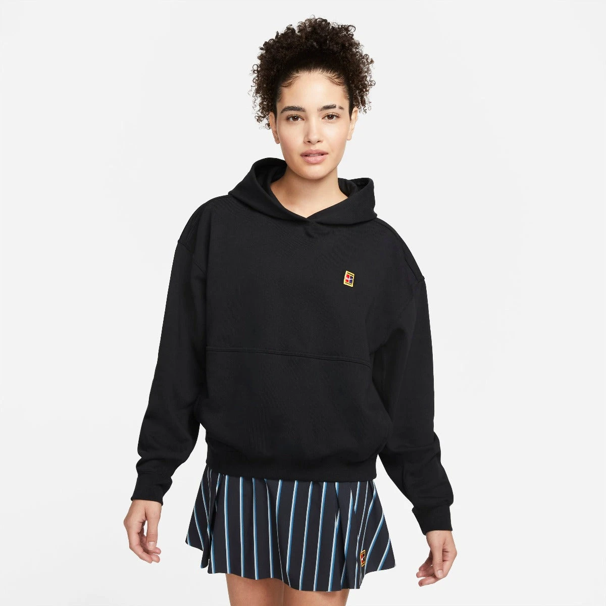 Nike Women's Fleece Heritage Tennis Hoodie (Black) 3 Nike Women's Fleece Heritage Tennis Hoodie (Black)