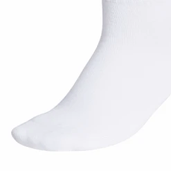 Adidas Women's 3 Stripe Quarter Crew Socks (White) -Sports Gear Shop EX6576 HDW photo detail 2 white