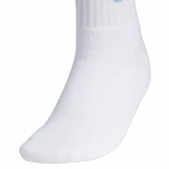 Adidas Women's Sport Stripe High Quarter Socks (White) -Sports Gear Shop EX6589 HDW photo detail 2 white