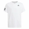 Adidas Boys Club 3 Stripes Top (White/Black) -Sports Gear Shop GK8180 APP photo front white
