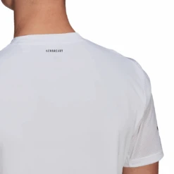 Adidas Men's Club 3 Stripes Top (White/Black) -Sports Gear Shop GL5401 APP on model detail 1 white