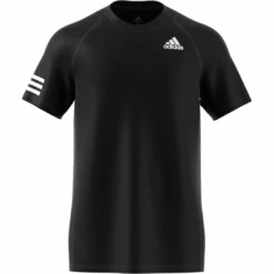 Adidas Men's 3 Stripes Club Top (Black) -Sports Gear Shop GL5403 APP virtual front white