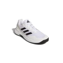 Adidas GameCourt 2 Men's Tennis Shoe (White/Black) -Sports Gear Shop GW2991 6 FOOTWEAR Photography FrontLateralTopView white