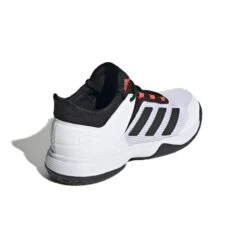 Adidas Ubersonic 4 Junior Tennis Shoe (White/Black/Red) -Sports Gear Shop GW2997 7 FOOTWEAR Photography BackLateralTopView white