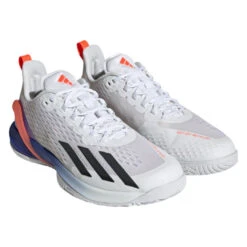 Adidas Adizero Cybersonic Men's Tennis Shoe (White/Black) 11 Adidas Adizero Cybersonic Men's Tennis Shoe (White/Black) -Sports Gear Shop GY9634 6 FOOTWEAR Photography FrontLateralTopView transparent