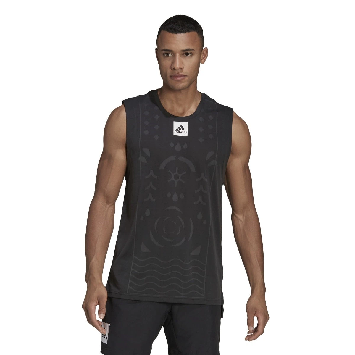 Adidas Men's Paris Heat.Rdy Tennis Sleeveless Top (Black) 4 Adidas Men's Paris Heat.Rdy Tennis Sleeveless Top (Black) - Image 2