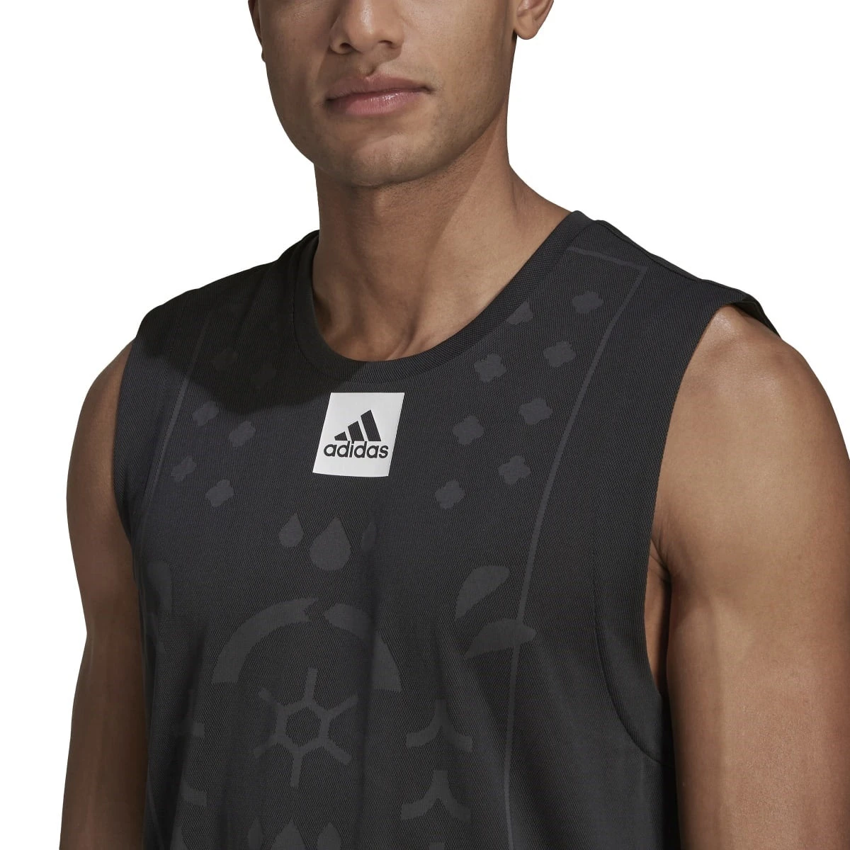 Adidas Men's Paris Heat.Rdy Tennis Sleeveless Top (Black) 6 Adidas Men's Paris Heat.Rdy Tennis Sleeveless Top (Black) - Image 4