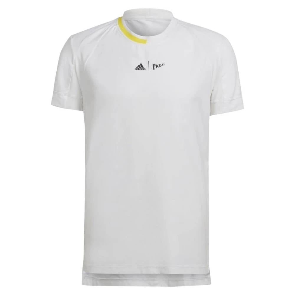 Adidas Men's London Stretch Woven Top (White/Yellow) 3 Adidas Men's London Stretch Woven Top (White/Yellow)