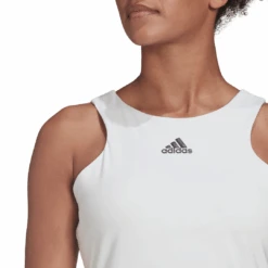 Adidas Women's Tennis Y-Tank Top (White) -Sports Gear Shop HF0842 APP on model detail 1 white