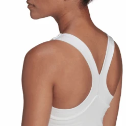 Adidas Women's Tennis Y-Tank Top (White) -Sports Gear Shop HF0842 APP on model detail 3 white