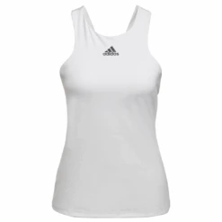 Adidas Women's Tennis Y-Tank Top (White) -Sports Gear Shop HF0842 APP photo front center white