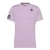 Adidas Men's Club Stripe Tennis Tee (Pink) -Sports Gear Shop HN3905 1 APPAREL Photography FrontView white