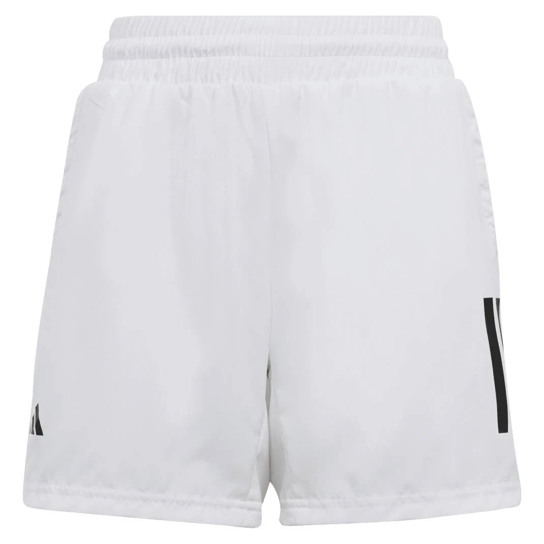 Adidas Boy's 3 Stripe Club Shorts (White) 3 Adidas Boy's 3 Stripe Club Shorts (White)
