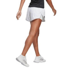 Adidas Women's Club Shorts (White) -Sports Gear Shop HZ4192 4 APPAREL OnModel BackView transparent