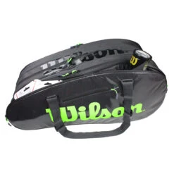 Wilson Super Tour 15 Pack Racquet Bag (Black/Green) 12 Wilson Super Tour 15 Pack Racquet Bag (Black/Green) -Sports Gear Shop IMG 2948