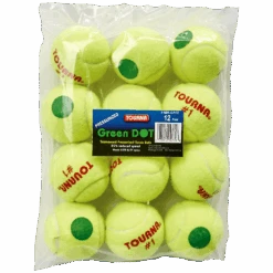Tourna Green Stage 1 Junior Tennis Balls - 12/Bag