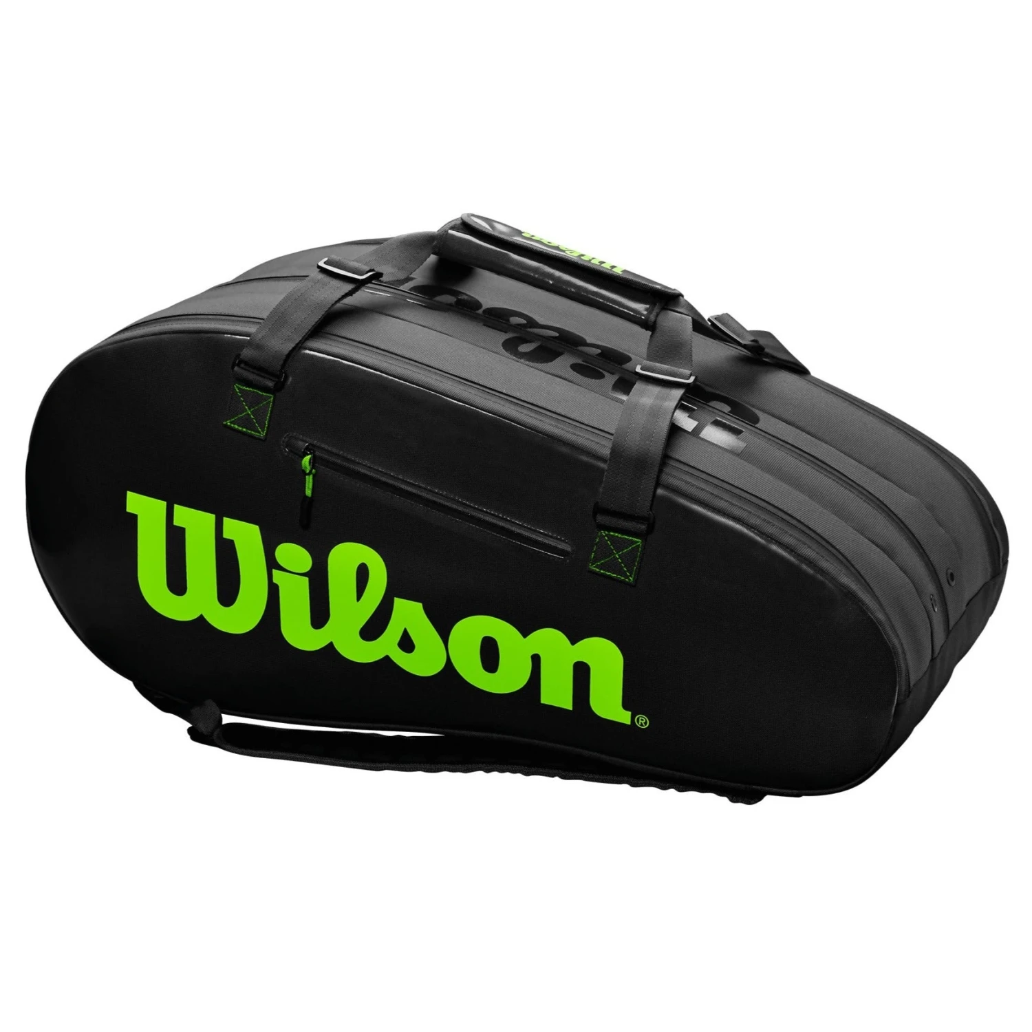 Wilson Super Tour 15 Pack Racquet Bag (Black/Green) 7 Wilson Super Tour 15 Pack Racquet Bag (Black/Green) - Image 5