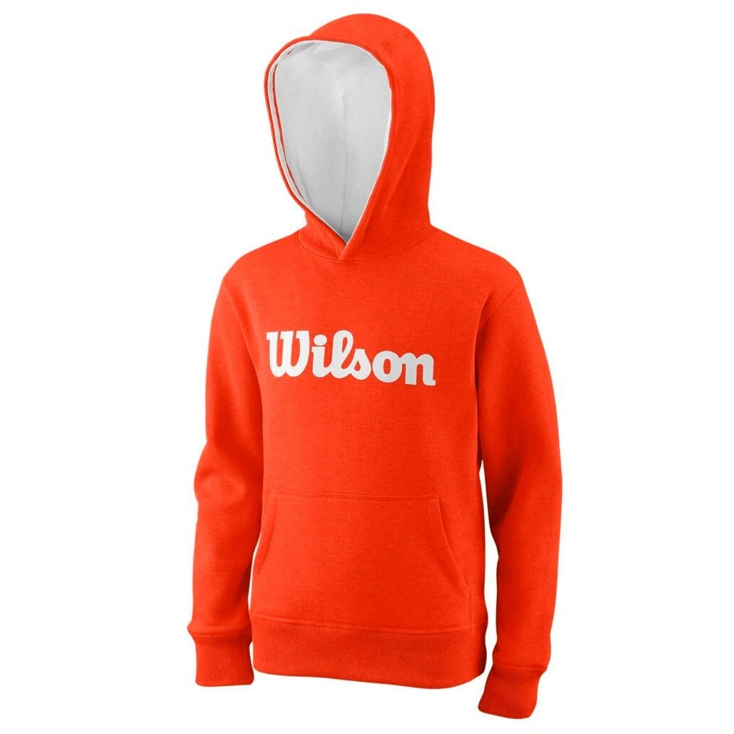 Wilson Youth Script Cotton Pull-Over Hoodie (Tangerine) 3 Wilson Youth Script Cotton Pull-Over Hoodie (Tangerine)