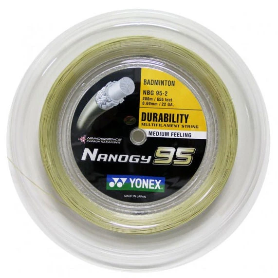 Yonex Nanogy BG 95 Badminton String Reel (Cosmic Gold) 3 Yonex Nanogy BG 95 Badminton String Reel (Cosmic Gold)