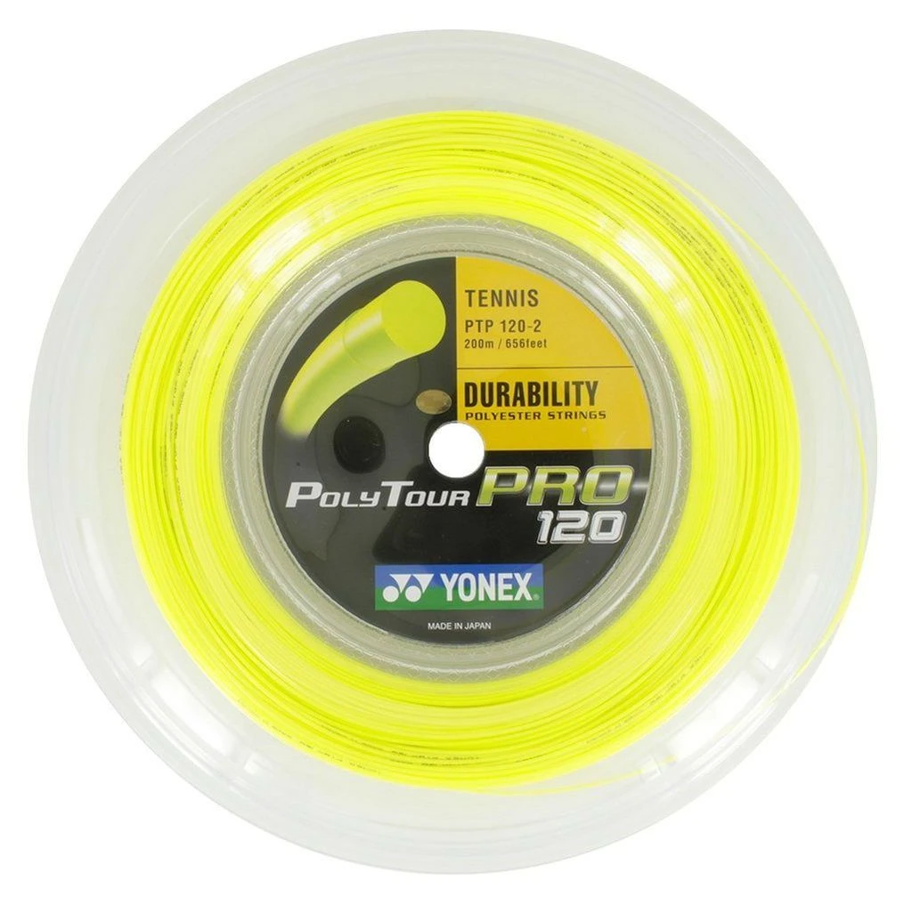 Yonex Poly Tour Pro 18/1.15 Tennis String Reel (Yellow) 3 Yonex Poly Tour Pro 18/1.15 Tennis String Reel (Yellow)