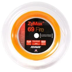 Ashaway Zymax 69 Fire Badminton String Reel (Orange)