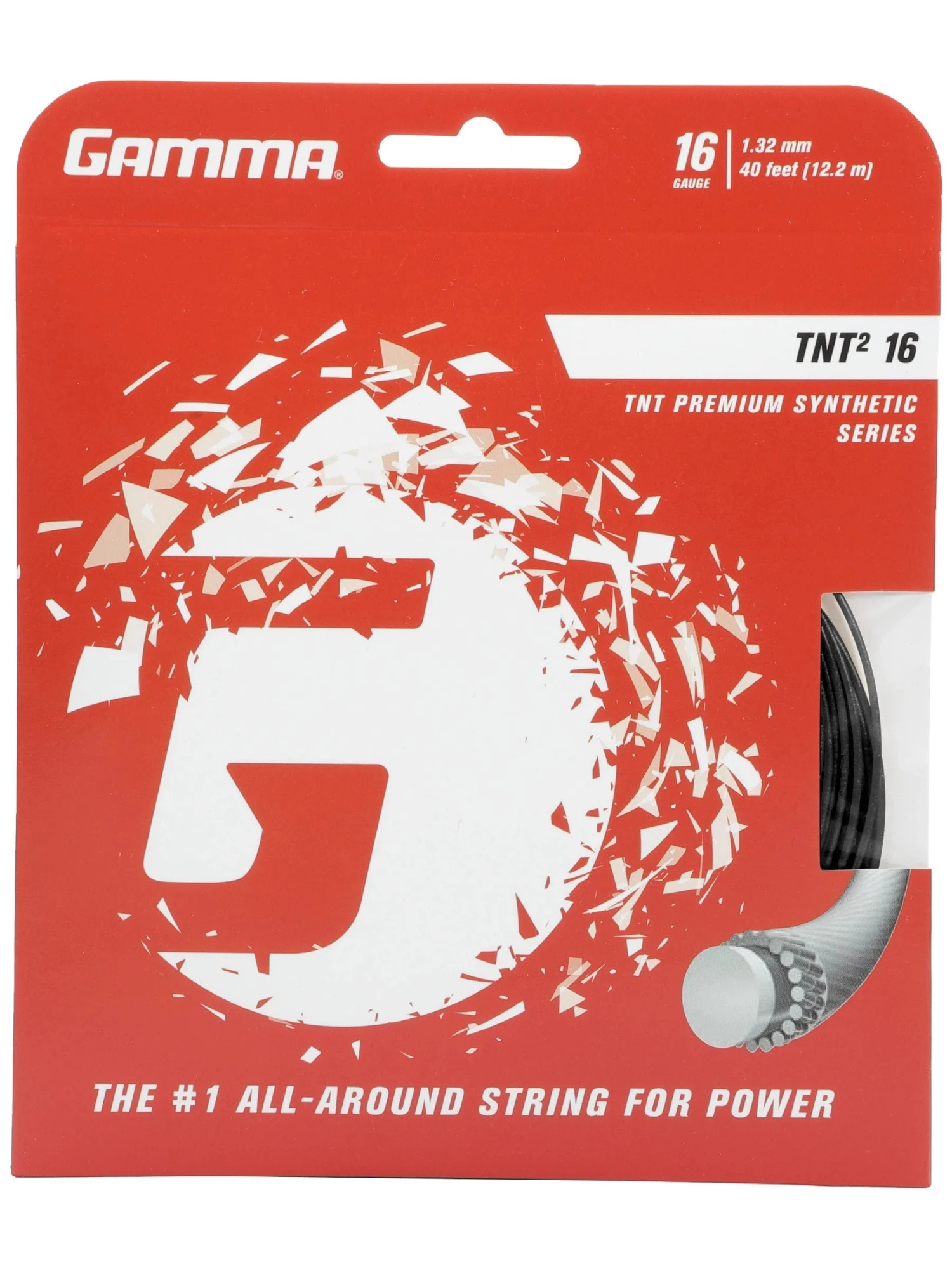 Gamma TNT2 16/1.32 Tennis String (Black) 3 Gamma TNT2 16/1.32 Tennis String (Black)