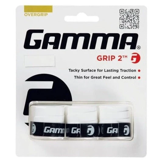 Gamma Grip 2 Overgrip 3 Pack (White) 3 Gamma Grip 2 Overgrip 3 Pack (White)